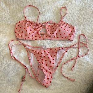 SHEIN pink strawberry bikini